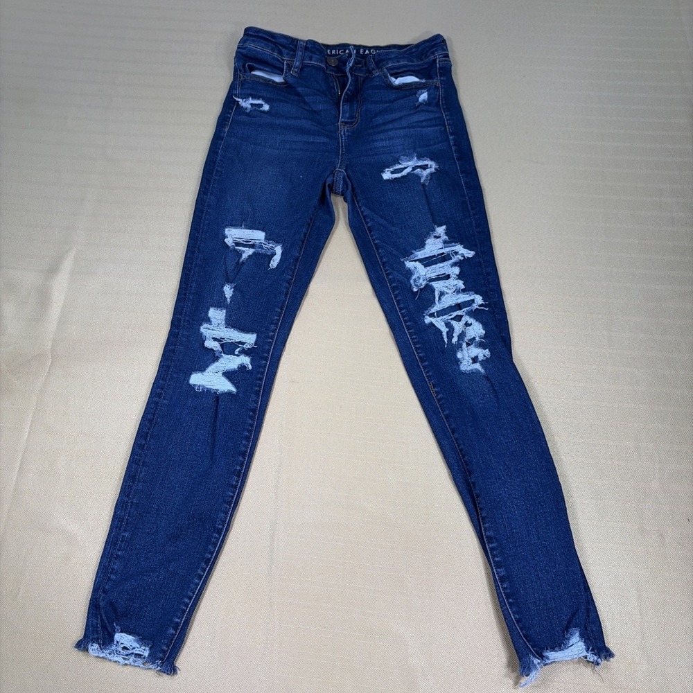 American Eagle Outfitters Women's hi-rise Jegging Jeans 2 Blue Low Rise
